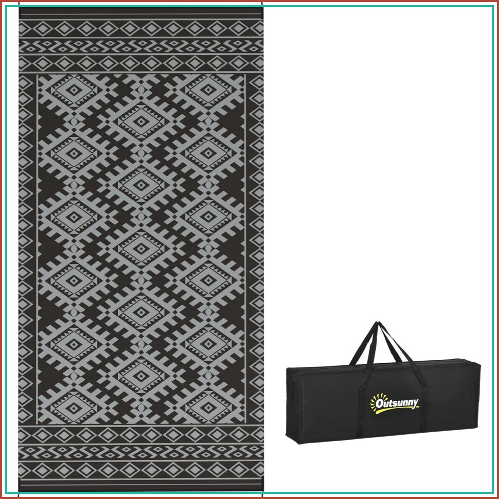 Outdoor Camping Rugs 9X18 - Outdoor Rug 9x18 ft Waterproof Large