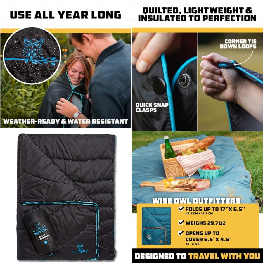 Outdoor Camping Quilt - Outdoor Camping Blanket Lightweight Packable Puffy