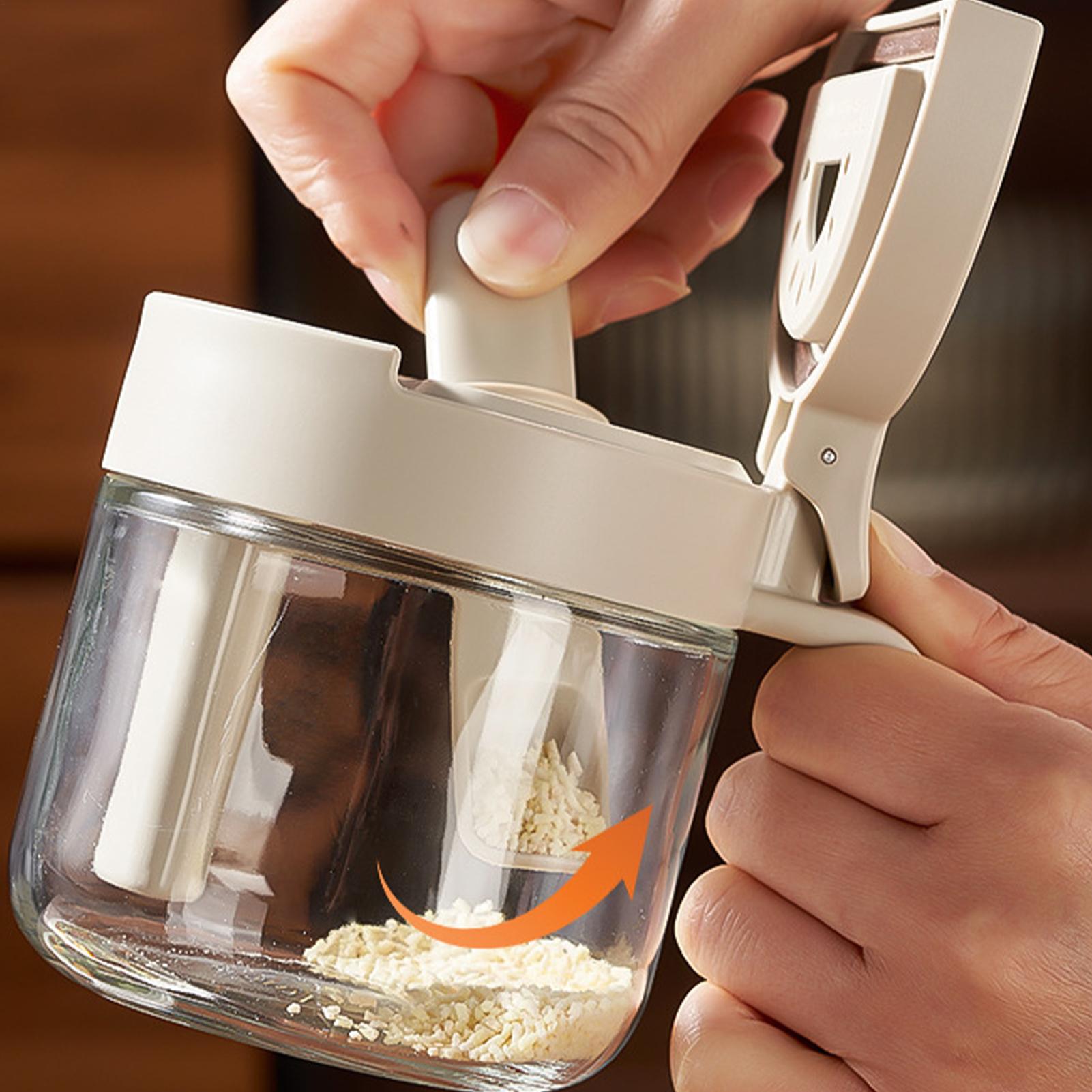 Outdoor Camping Water Tank - Seasoning Bottles with Spoon Condiment Glass