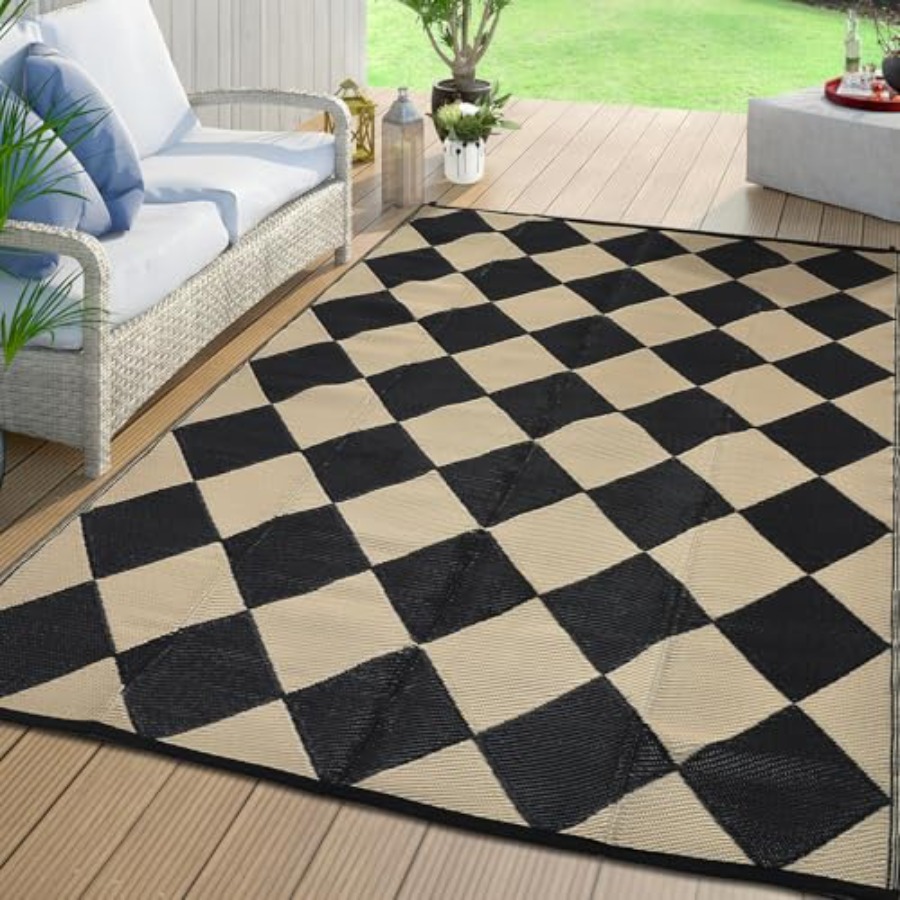 Outdoor Camping Rugs 9X18 - Large Outdoor Rug 9x18 for Patio,
