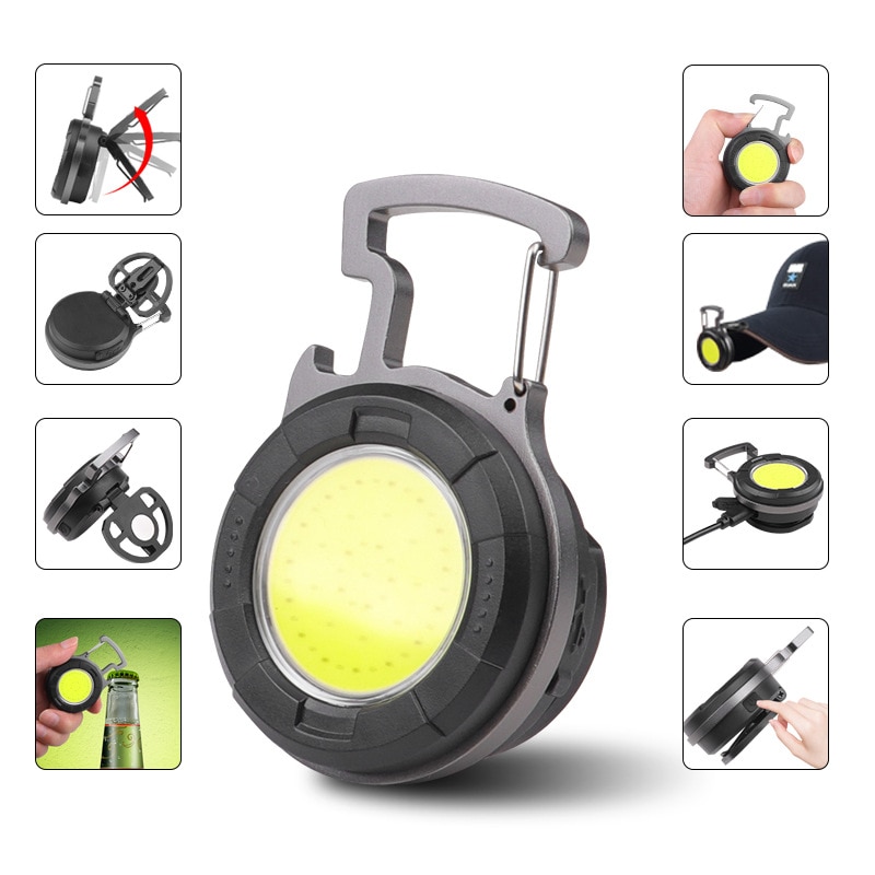 Outdoor Camping Water Tank - Portable COB Keychain Flashlight LED Mini