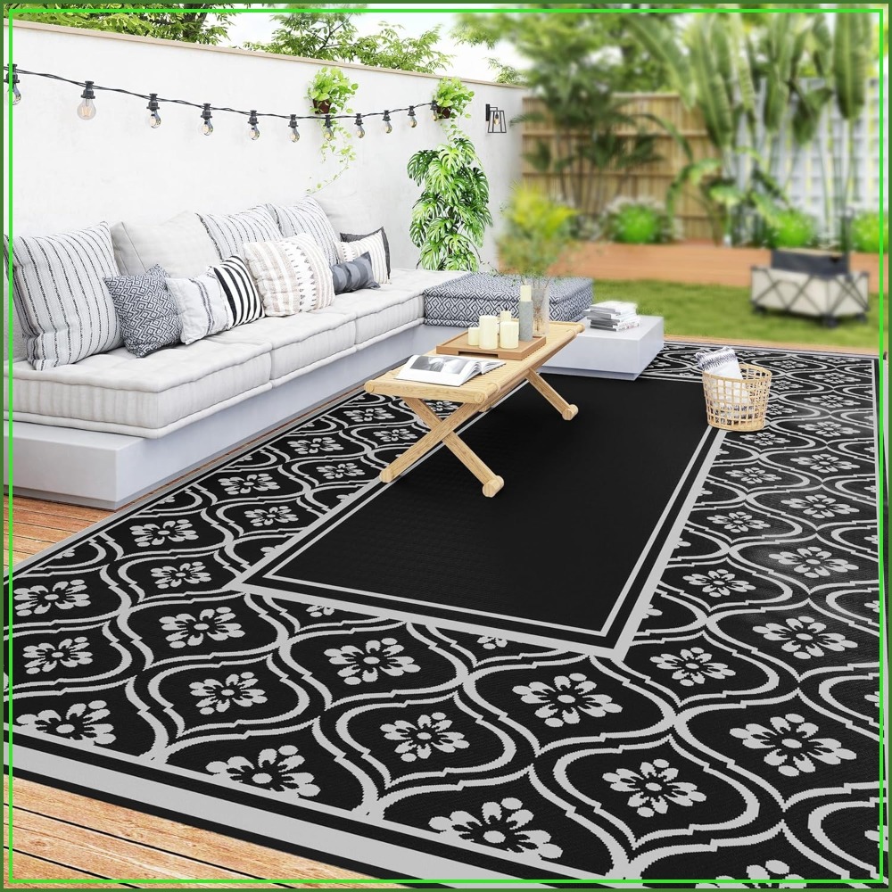Outdoor Camping Rugs 9X18 - 9x18 ft Waterproof Outdoor Rug for
