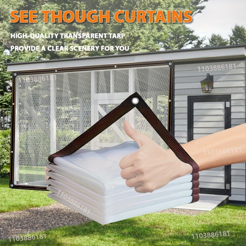Outdoor Camping Dog Fence - Transparent Outdoor Tarpaulin 0.18mm PE Rainproof