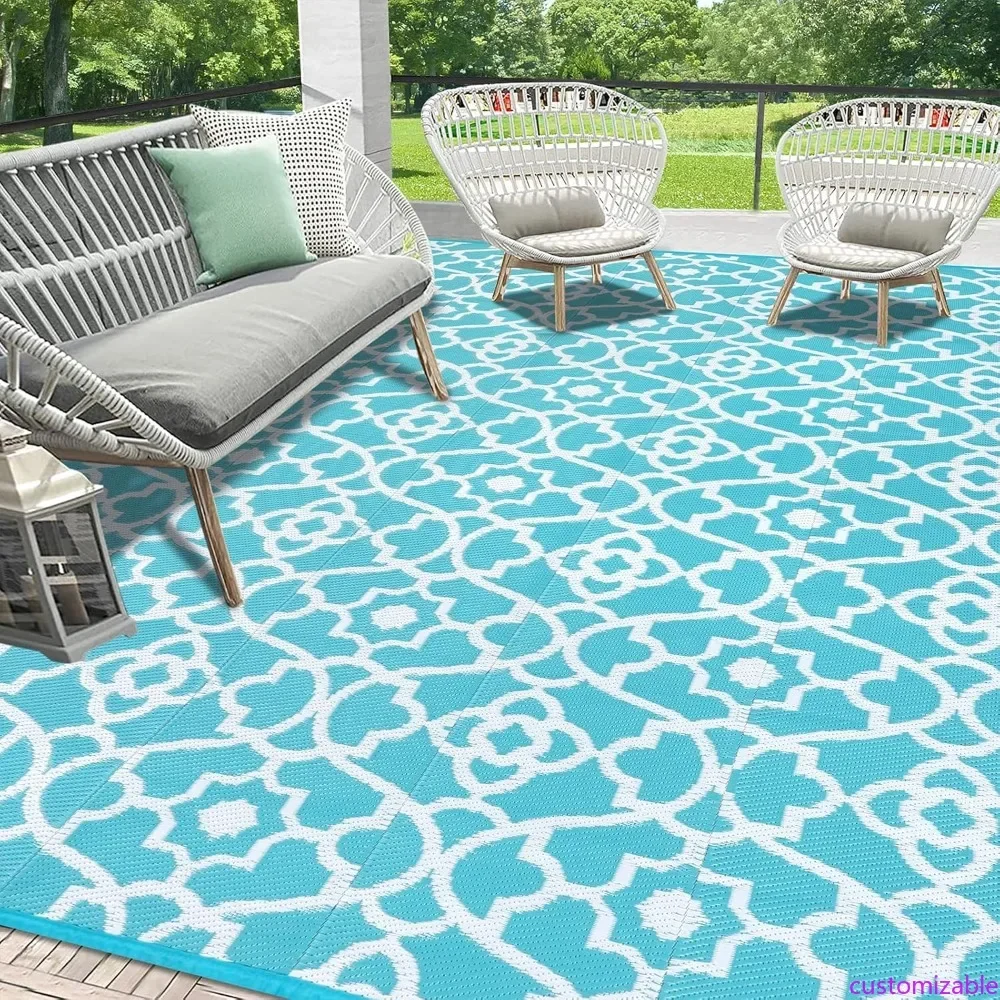 Outdoor Camping Rugs 9X18 - Hot-sellingCustomizable Outdoor Rug Waterproof 9x18, Plastic