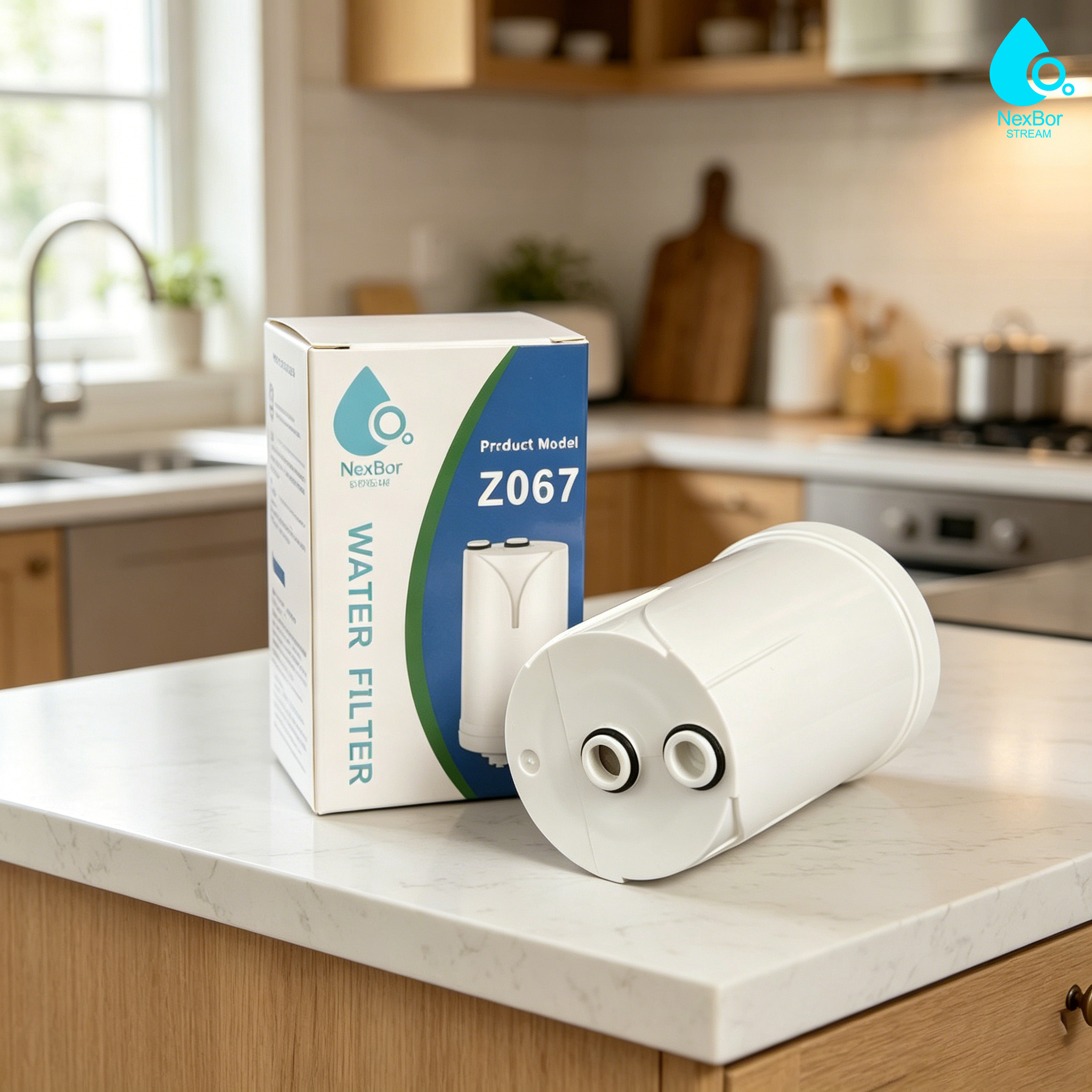 Portable Water Filter - Faucet Water Filter Compatible with Brita