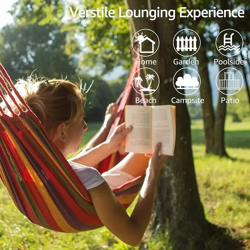1pc Outdoor Canvas Hammock Cam - Camping Hammock reseña y precio