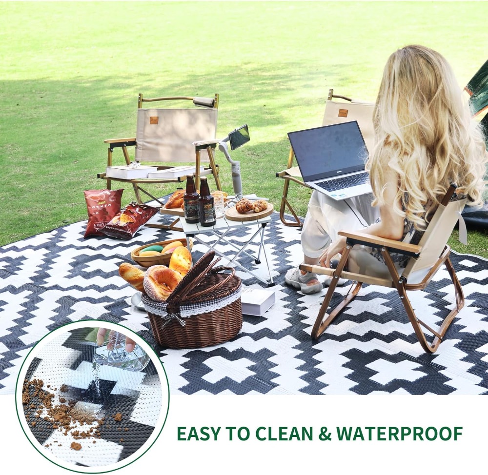 Reversible Outdoor Rug 9x18 ft - Outdoor Camping Rugs 9X18 reseña y precio