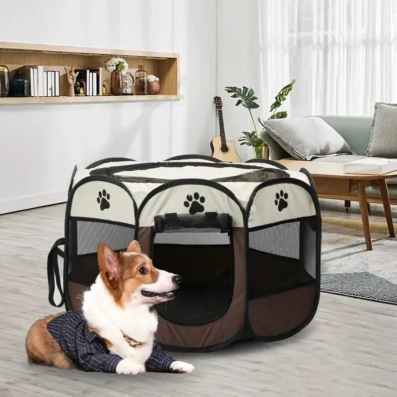 Portable Foldable Pet Cage Oct - Outdoor Camping Dog Fence reseña y precio
