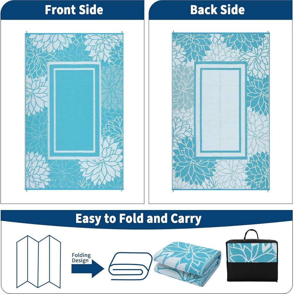 Lightweight 9x18 Outdoor Plast - Outdoor Camping Rugs 9X18 reseña y precio