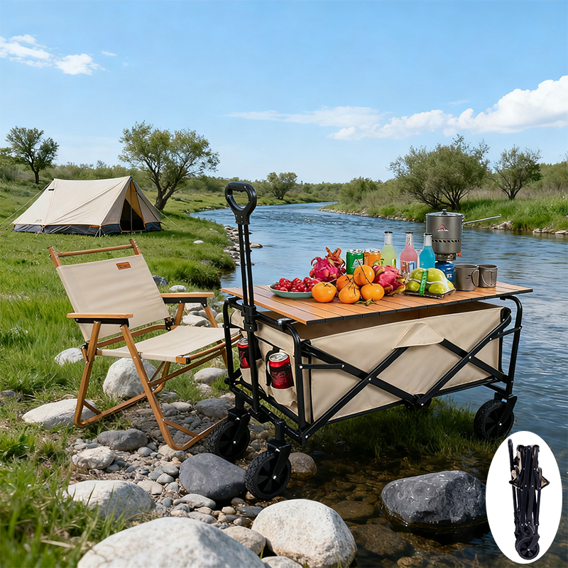Trolley Black  Red Adjustable  - Outdoor Camping Wagon reseña y precio
