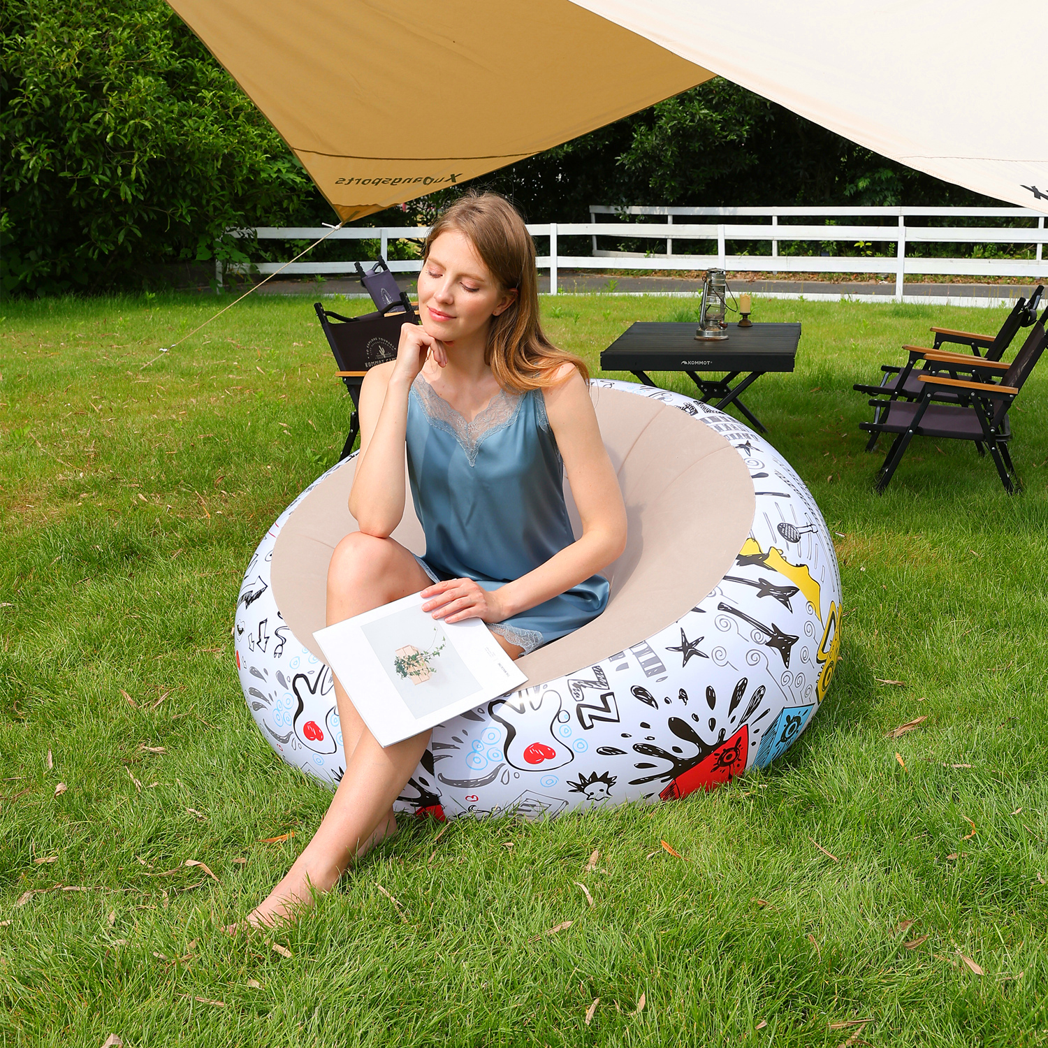 Bean Bag Chairs Inflatable Cam - Outdoor Camping Folding Chairs reseña y precio