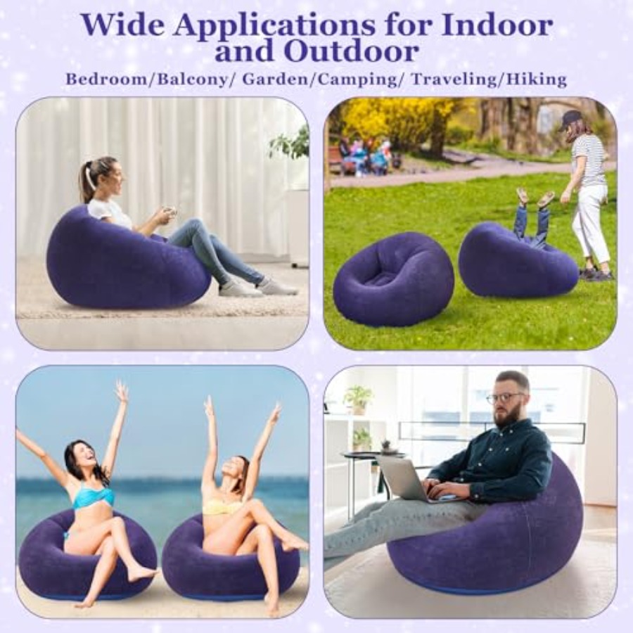 Inflatable Bean Bag Chairs Out - Outdoor Camping Folding Chairs reseña y precio