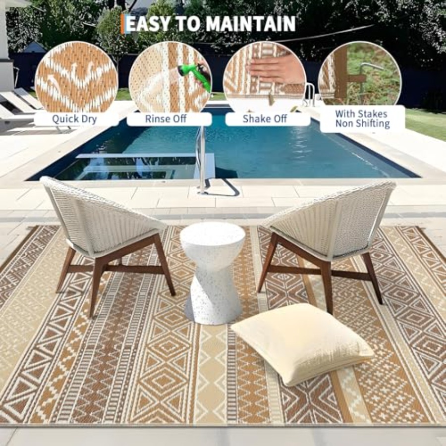Waterproof Outdoor Rug 9x18 fo - Outdoor Camping Rugs 9X18 reseña y precio