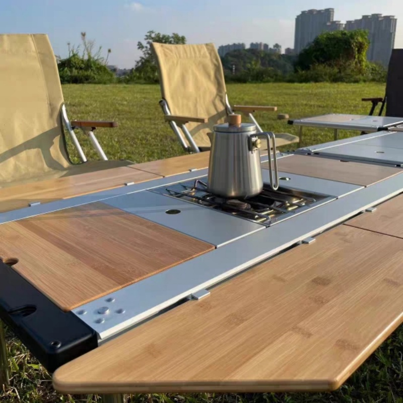 Tryhomy IGT Table Bamboo Exten - Outdoor Camping Kitchen Table reseña y precio