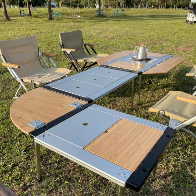 Tryhomy IGT Table Bamboo Exten - Outdoor Camping Kitchen Table reseña y precio