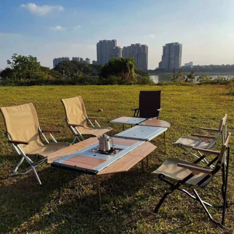 Tryhomy IGT Table Bamboo Exten - Outdoor Camping Kitchen Table reseña y precio