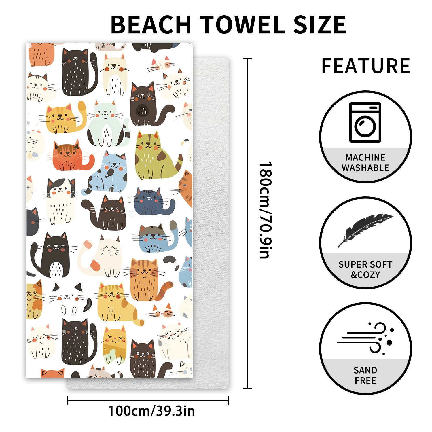Letter Palm Tree Beach Towel 1 - Outdoor Camping Blanket reseña y precio