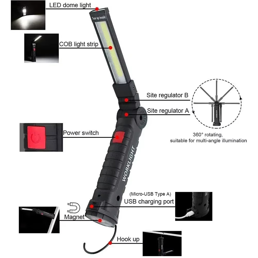 Portable LED Flashlight with M - Outdoor Camping Lampe reseña y precio