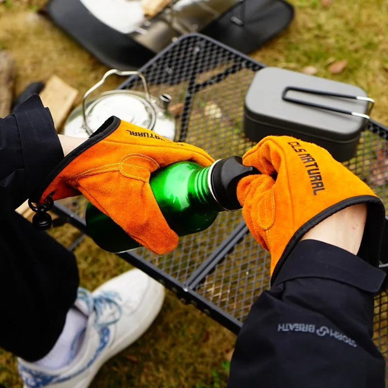 Heat Resistant BBQ Gloves Cowh - Outdoor Camping Tools reseña y precio