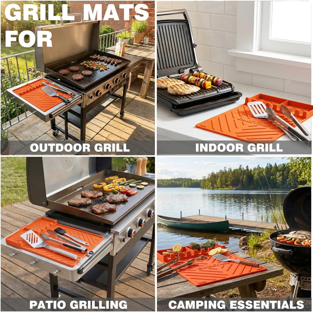 Silicone Grill Mats for Blacks - Cooking Outdoor Camping reseña y precio