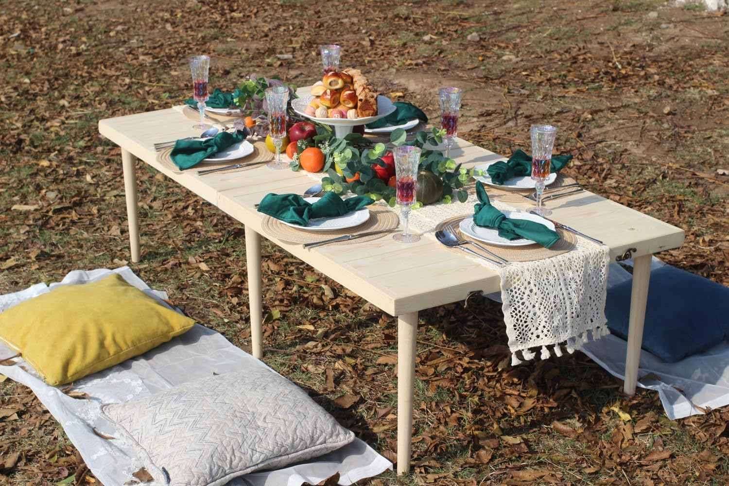Boho Style Portable Pine Picni - Outdoor Camping Decor Ideas reseña y precio