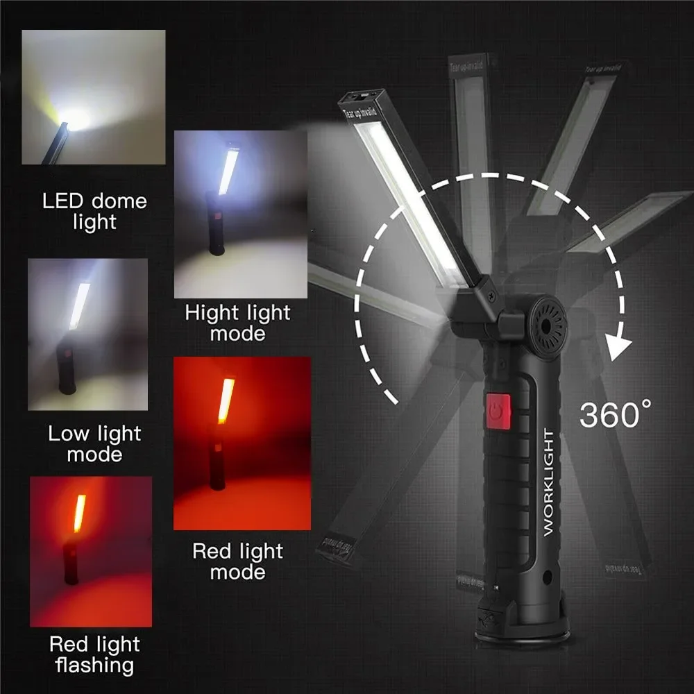 Portable COB LED Flashlight US - Outdoor Camping Lampe reseña y precio