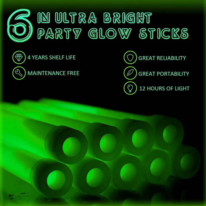 6-12PCS LED Glow Stick with Ho - Glow Sticks Survival reseña y precio