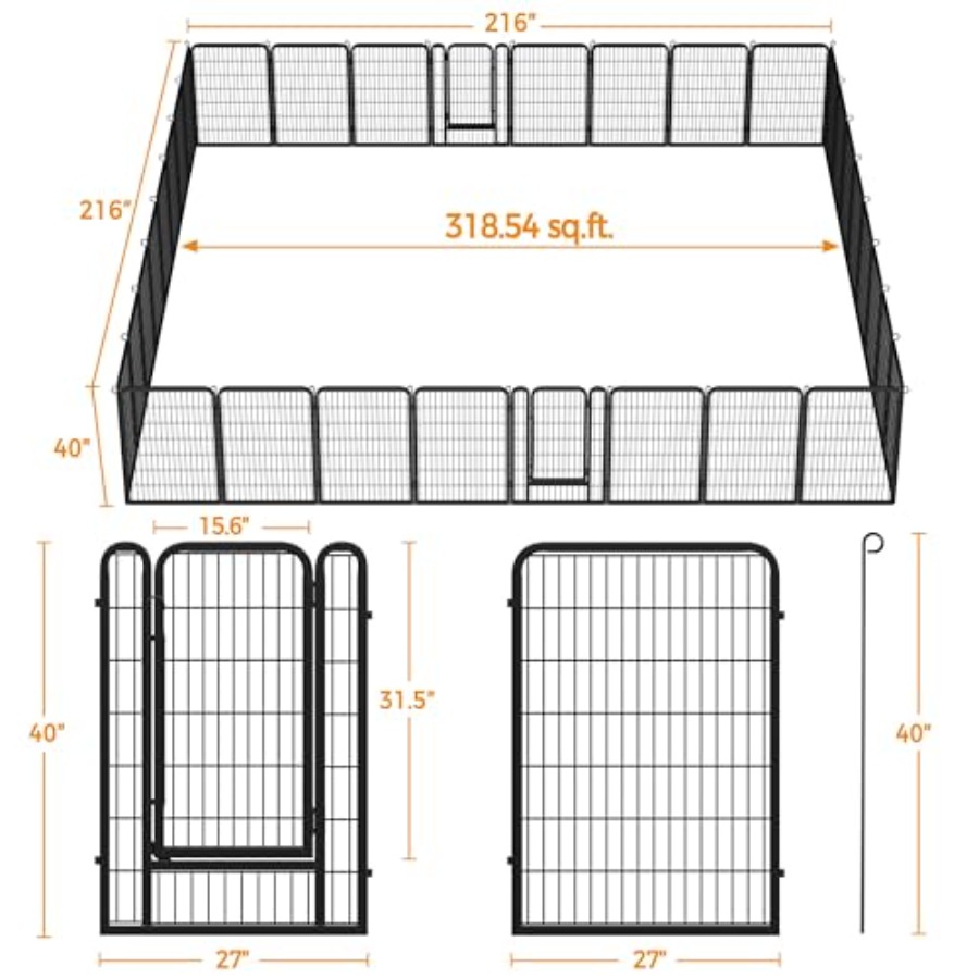 Dog Playpen Outdoor 40 inch 32 - Outdoor Camping Dog Fence reseña y precio