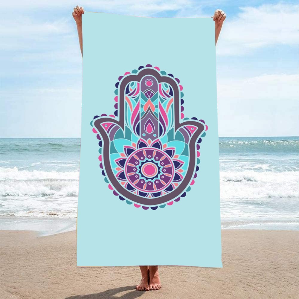 HAMSA Pattern Beach Towel27x55 - Outdoor Camping Blanket reseña y precio