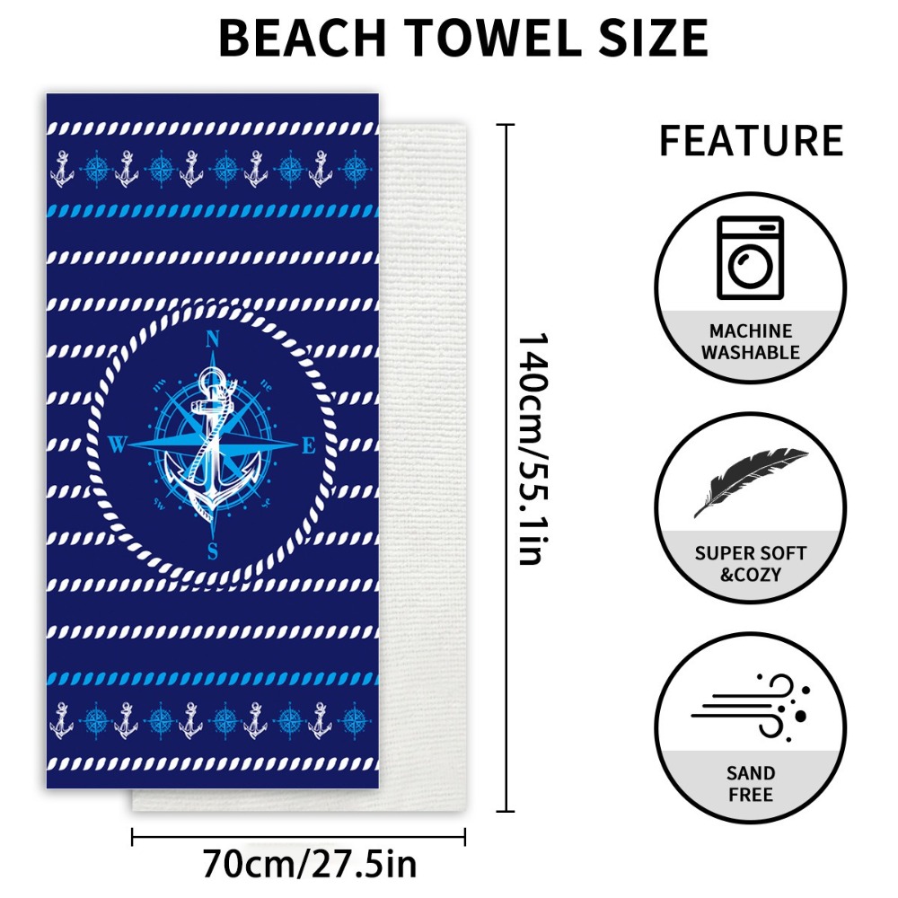 HAMSA Pattern Beach Towel27x55 - Outdoor Camping Blanket reseña y precio