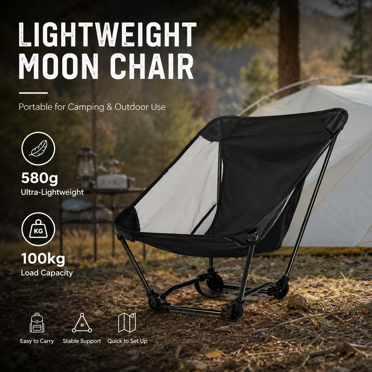 Portable Off Ground Folding Mo - Outdoor Camping Folding Chairs reseña y precio