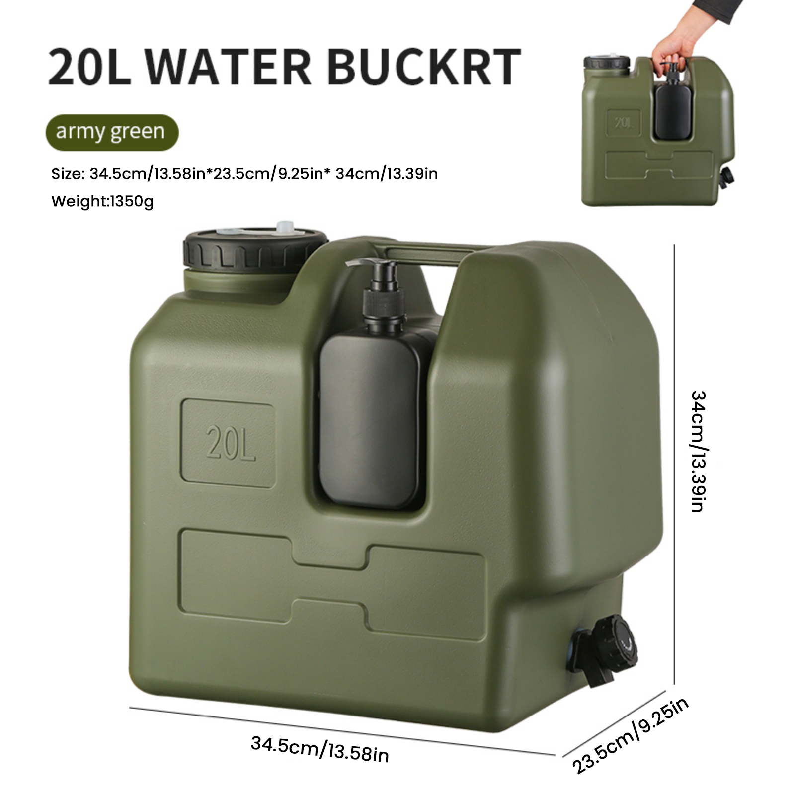 15/20L Portable Camping Water  - Outdoor Camping Kettle reseña y precio