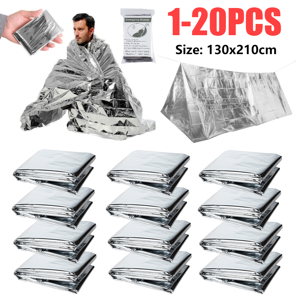 1-10PCS Emergency Thermal Blan - Outdoor Camping Quilt reseña y precio