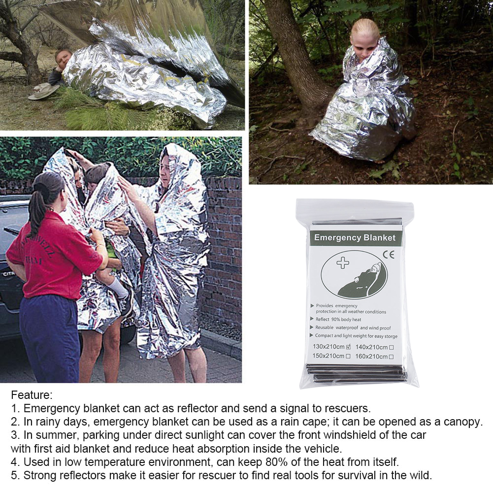 1-10PCS Emergency Thermal Blan - Outdoor Camping Quilt reseña y precio