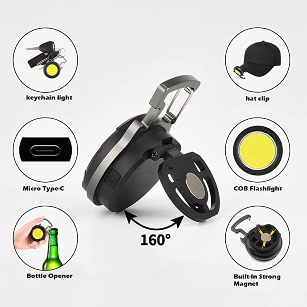 Portable COB Keychain Flashlig - Outdoor Camping Water Tank reseña y precio