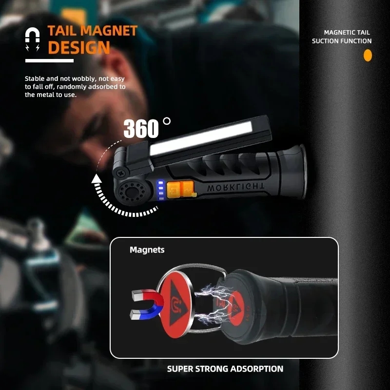 Portable COB LED Flashlight US - Outdoor Camping Lampe reseña y precio