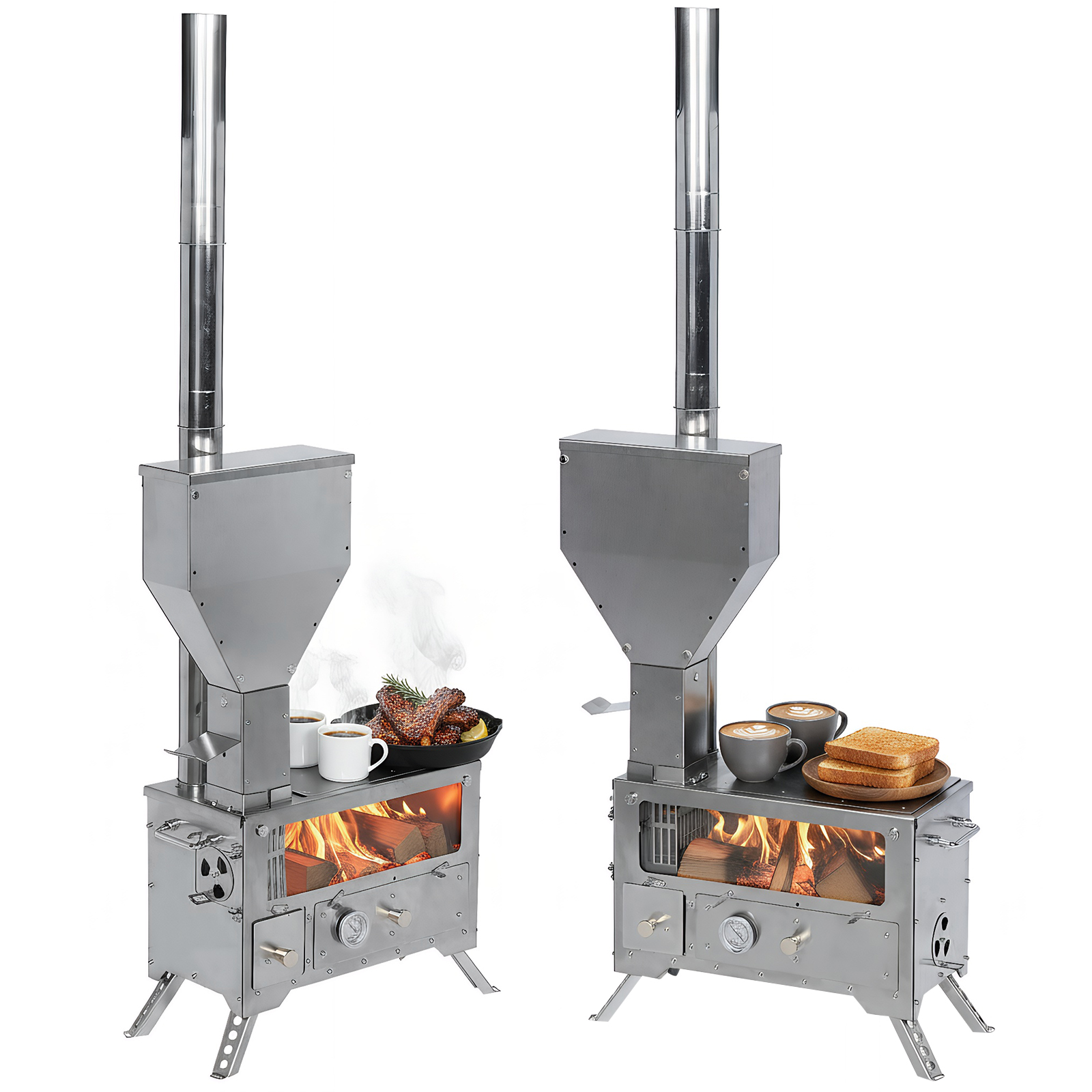 Portable Wood-Burning Camp Sto - Cooking Outdoor Camping reseña y precio