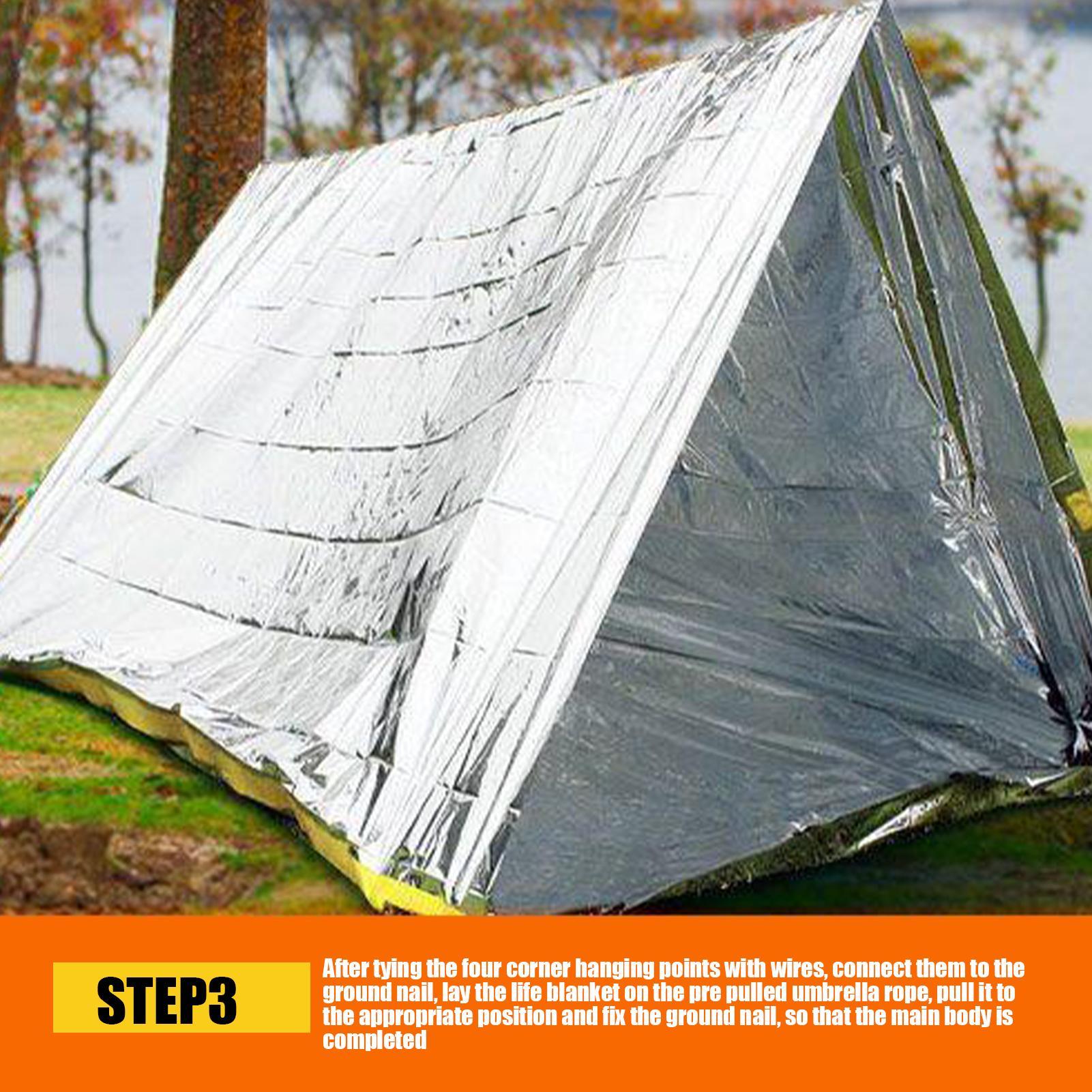 1PC Emergency Blanket Windproo - First Aid Kit Camping reseña y precio