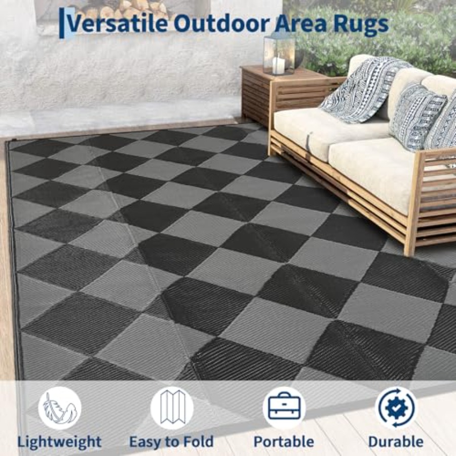 Outdoor Patio Rug 9x18, Revers - Outdoor Camping Rugs 9X18 reseña y precio