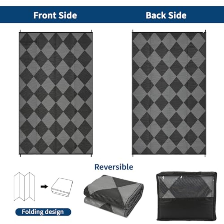 Outdoor Patio Rug 9x18, Revers - Outdoor Camping Rugs 9X18 reseña y precio
