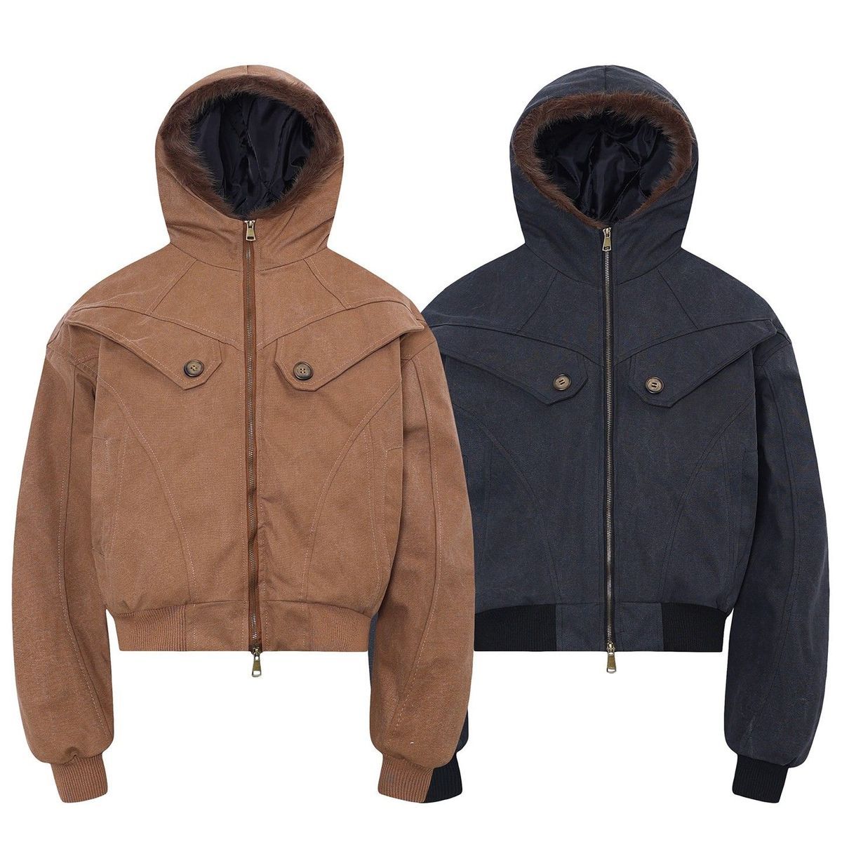 Fur Collar Jacket Y2K Male Men - Best Outdoor Camping Jacket reseña y precio