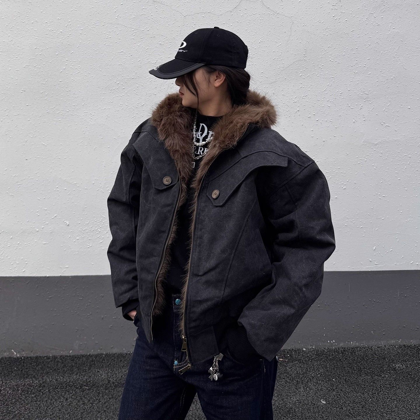 Fur Collar Jacket Y2K Male Men - Best Outdoor Camping Jacket reseña y precio