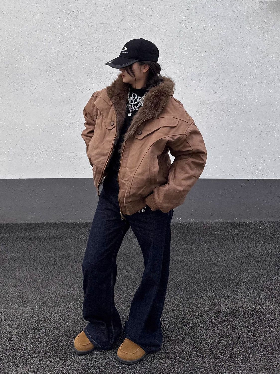 Fur Collar Jacket Y2K Male Men - Best Outdoor Camping Jacket reseña y precio