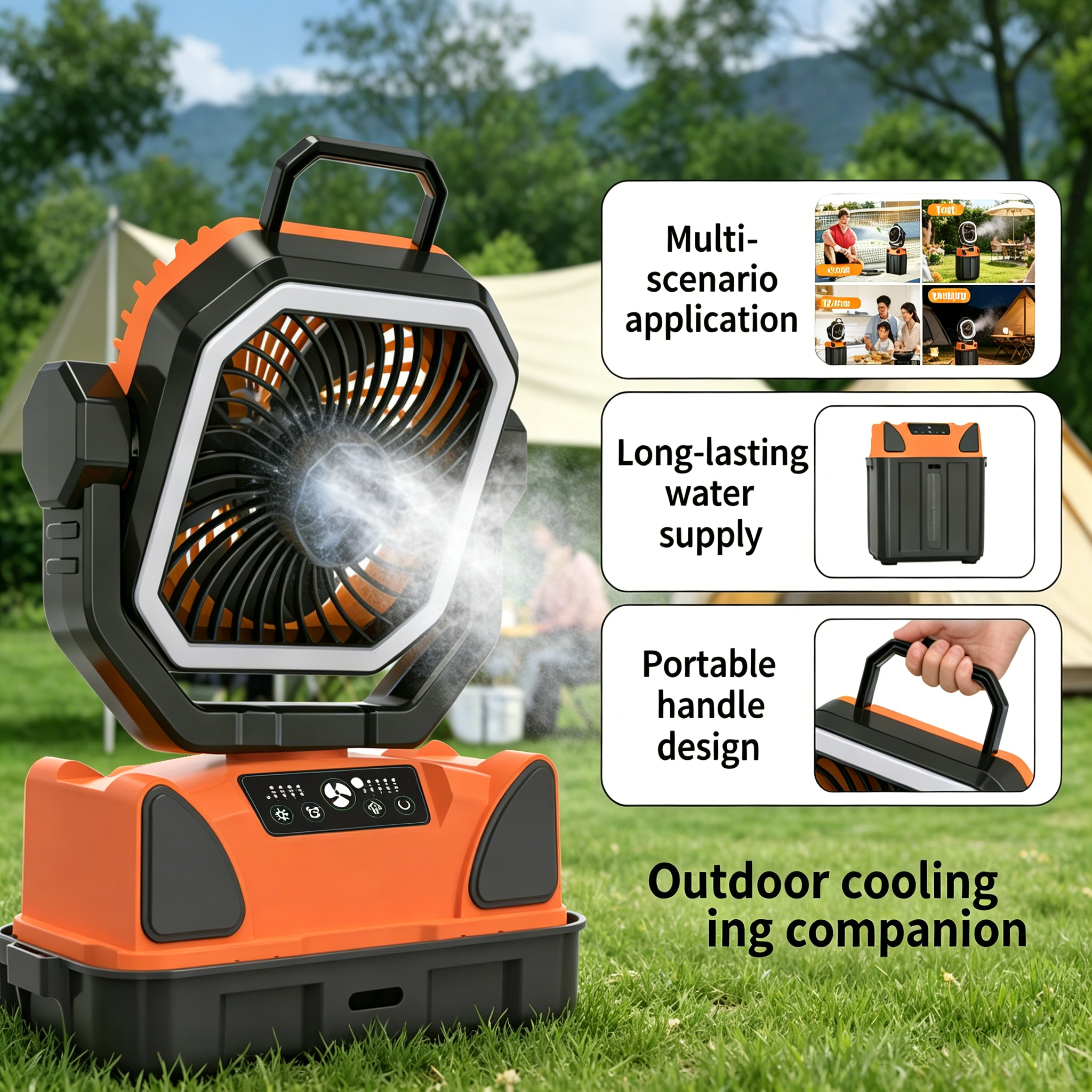 30000mAh Spray Camping Fan wit - Outdoor Camping Water Tank reseña y precio