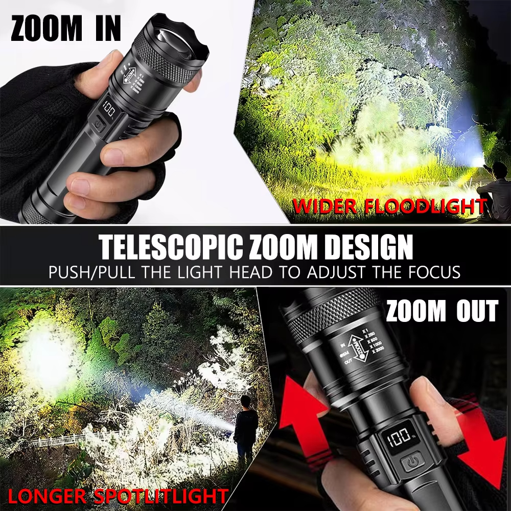 100000LM Ultra-bright Flashlig - Outdoor Camping Lampe reseña y precio