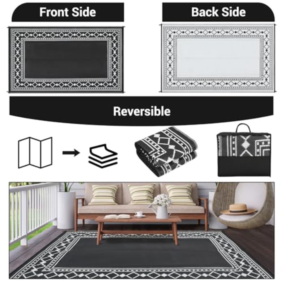 Outdoor geometric rug 9x18 for - Outdoor Camping Rugs 9X18 reseña y precio