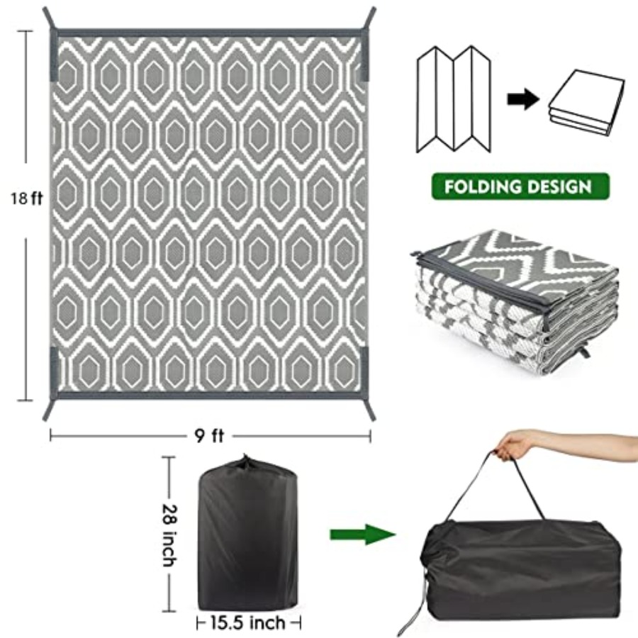 Outdoor Camping Rugs, 9x18 Pla - Outdoor Camping Rugs 9X18 reseña y precio