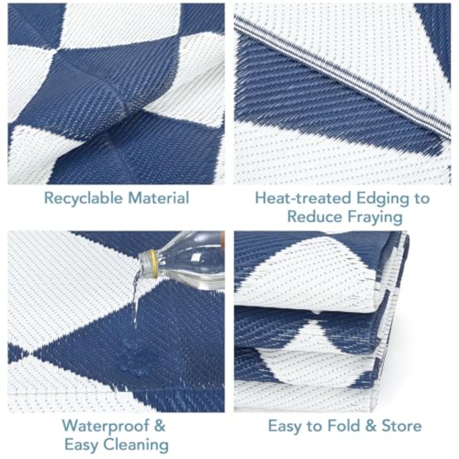 Outdoor Plastic Straw Rug 9x18 - Outdoor Camping Rugs 9X18 reseña y precio