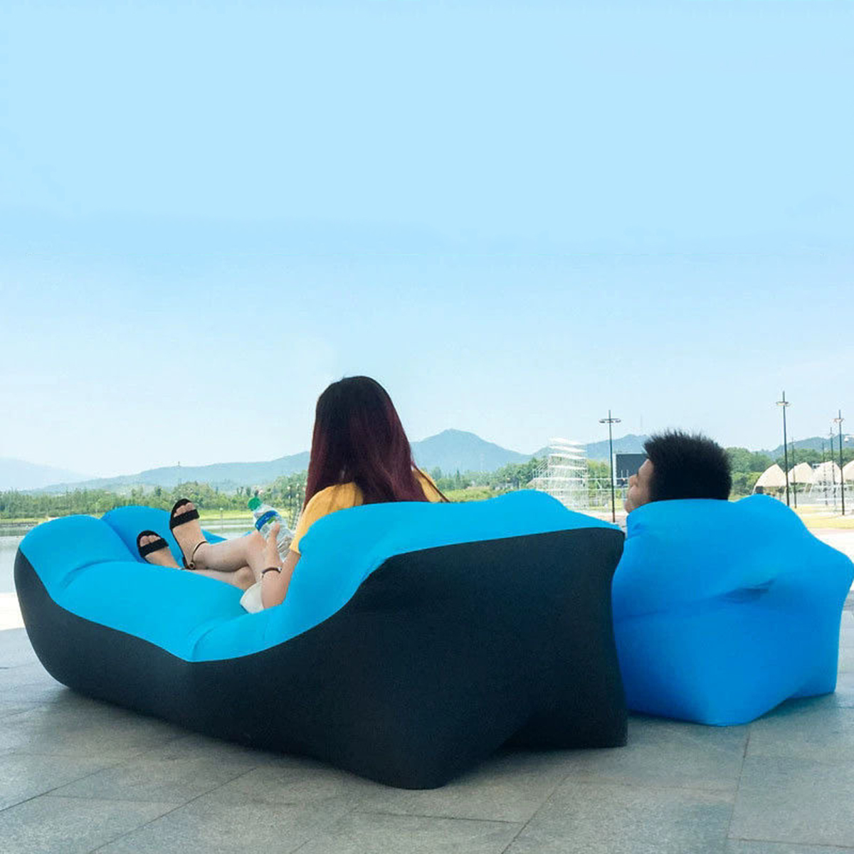 Portable Inflatable Bed, Outdo - Outdoor Camping Quilt reseña y precio