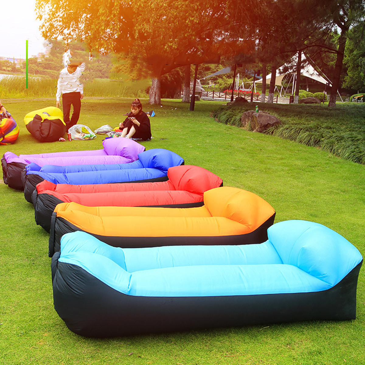 Portable Inflatable Bed, Outdo - Outdoor Camping Quilt reseña y precio